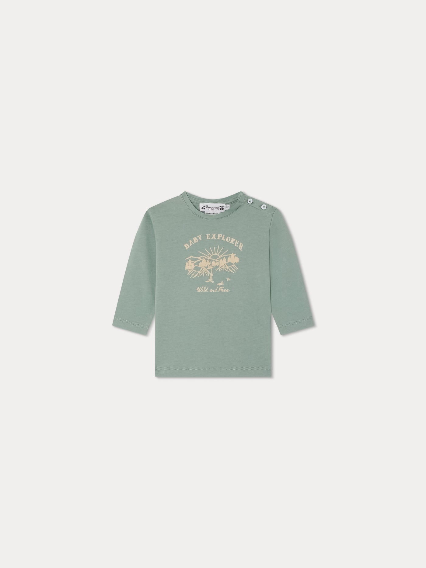 T-shirt Tahsin vert de gris